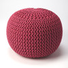 Butler Pincushion Pink Woven Pouffe