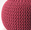 Butler Pincushion Pink Woven Pouffe