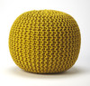 Butler Pincushion Yellow Woven Pouffe