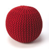 Butler Pincushion Red Woven Pouffe