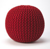 Butler Pincushion Red Woven Pouffe