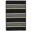 Colonial Mills Sunbrella Southport Stripe Uh19 Black Area Rugs