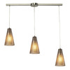 ELK Lighting Ribbed Glass 3-Light Mini Pendant - 10333/3L