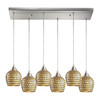 ELK Lighting Fusion 6-Light Mini Pendant - 528-6RC-GLD