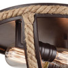 ELK Lighting Natural Rope 2-Light Flush Mount - 63062-2