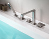 ANZZI Shore 3-handle Deck-mount Roman Tub Faucet With Handheld Sprayer In Brushed Nickel - FR-AZ102BN