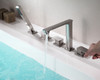 ANZZI Shore 3-handle Deck-mount Roman Tub Faucet With Handheld Sprayer In Brushed Nickel - FR-AZ102BN
