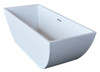 ANZZI Rook 5.6 Ft. Acrylic Center Drain Freestanding Bathtub In Glossy White - FT-AZ007