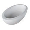 ANZZI Lusso 6.3 Ft. Man-made Stone Center Drain Freestanding Bathtub In Matte White - FT-AZ504