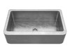 ANZZI Starboard Farmhouse Handmade Copper 36 In. 0-hole Single Bowl Kitchen Sink In Hammered Nickel - K-AZ258