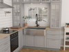 ANZZI Starboard Farmhouse Handmade Copper 36 In. 0-hole Single Bowl Kitchen Sink In Hammered Nickel - K-AZ258