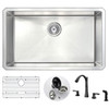 ANZZI Vanguard Undermount 30 In. Single Bowl Kitchen Sink With Soave Faucet In Oil Bronze - KAZ3018-032O