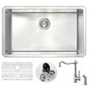 ANZZI Vanguard Undermount 30 In. Kitchen Sink With Locke Faucet In Brushed Nickel - KAZ3018-108