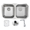 ANZZI Moore Undermount 32 In. Double Bowl Kitchen Sink With Timbre Faucet In Polished Chrome - KAZ3218-034