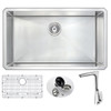 ANZZI Vanguard Undermount 32 In. Single Bowl Kitchen Sink With Timbre Faucet In Brushed Nickel - KAZ3219-034B