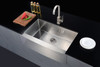 ANZZI Elysian Farmhouse Stainless Steel 32 In. 0-hole Single Bowl Kitchen Sink In Brushed Satin - K-AZ3320-1A
