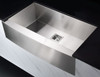 ANZZI Elysian Farmhouse 32 In. Single Bowl Kitchen Sink With Faucet In Brushed Nickel - KAZ33201AS-031B