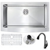 ANZZI Elysian Farmhouse 36 In. Kitchen Sink With Accent Faucet In Oil Rubbed Bronze - KAZ3620-031O