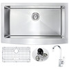 ANZZI Elysian Farmhouse 36 In. Kitchen Sink With Opus Faucet In Polished Chrome - KAZ3620-035