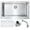 ANZZI Elysian Farmhouse 36 In. Kitchen Sink With Harbour Faucet In Polished Chrome - KAZ3620-040