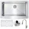 ANZZI Elysian Farmhouse 36 In. Kitchen Sink With Sails Faucet In Brushed Nickel - KAZ3620-130