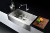 ANZZI Elysian Farmhouse Stainless Steel 36 In. Single Bowl Kitchen Sink In Brushed Satin - K-AZ3620-1AS