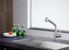 ANZZI Del Moro Single-handle Pull-out Sprayer Kitchen Faucet In Brushed Nickel - KF-AZ203BN