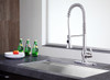 ANZZI Bastion Single Handle Standard Kitchen Faucet In Brushed Nickel - KF-AZ209BN