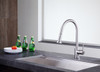 ANZZI Tycho Single-handle Pull-out Sprayer Kitchen Faucet In Brushed Nickel - KF-AZ213BN