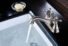 ANZZI Major Series 4 In. Centerset 2-handle Mid-arc Bathroom Faucet In Brushed Nickel - L-AZ006BN