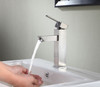 ANZZI Pygmy Single Hole Single Handle Bathroom Faucet In Brushed Nickel - L-AZ112BN