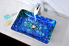 ANZZI Voce Series Deco-glass Vessel Sink In Lustrous Blue - LS-AZ040