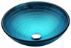 ANZZI Enti Series Deco-glass Vessel Sink In Lustrous Blue - LS-AZ045