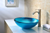 ANZZI Enti Series Deco-glass Vessel Sink In Lustrous Blue - LS-AZ045