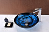 ANZZI Soave Series Deco-glass Vessel Sink In Sapphire Wisp - LS-AZ048