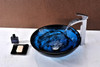 ANZZI Soave Series Deco-glass Vessel Sink In Sapphire Wisp - LS-AZ048