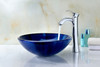 ANZZI Meno Series Deco-glass Vessel Sink In Lustrous Blue - LS-AZ051