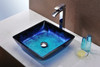 ANZZI Viace Series Deco-glass Vessel Sink In Blazing Blue - LS-AZ056