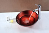 ANZZI Echo Series Deco-glass Vessel Sink In Lustrous Red - LS-AZ057