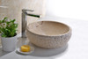 ANZZI Desert Basin Vessel Sink In Classic Cream Marble - LS-AZ147