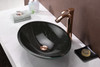 ANZZI Marbela Series Vessel Sink In Marbled Black - LS-AZ177