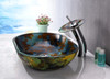 ANZZI Voce Series Vessel Sink In Impasto Blue - LS-AZ192