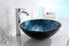 ANZZI Mosaic Series Vessel Sink In Blue/gold Mosaic - LS-AZ198