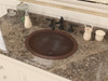 ANZZI Roma 19 In. Drop-in Oval Bathroom Sink In Hammered Antique Copper - LS-AZ330