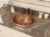 ANZZI Lux 19 In. Handmade Drop-in Oval Bathroom Sink In Hammered Copper - LS-AZ331