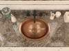 ANZZI Lux 19 In. Handmade Drop-in Oval Bathroom Sink In Hammered Copper - LS-AZ331