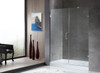 ANZZI Consort Series 58.5 In. By 72 In. Frameless Hinged Alcove Shower Door In Polished Chrome With Handle - SD-AZ07-01CH