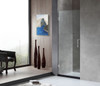 ANZZI Fellow Series 30 In. By 72 In. Frameless Hinged Shower Door In Chrome With Handle - SD-AZ09-02CH