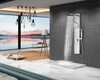 ANZZI Coastal 44 In. Full Body Shower Panel With Heavy Rain Shower And Spray Wand In Brushed Steel - SP-AZ075