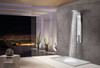 ANZZI Pier 48 In. Full Body Shower Panel With Heavy Rain Shower And Spray Wand In Brushed Steel - SP-AZ076